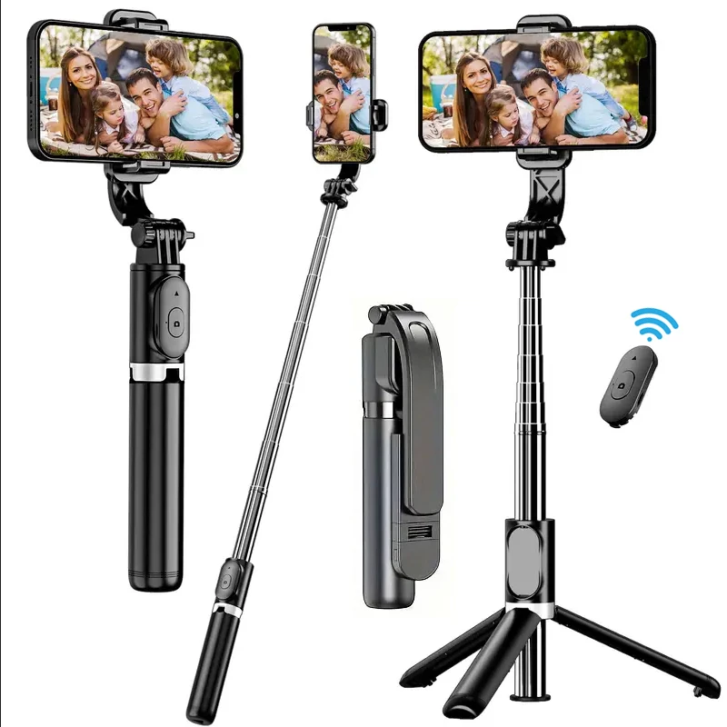 Telescopic Selfie Stick Tripod - Wireless Gimbal Stabilizer for Phones