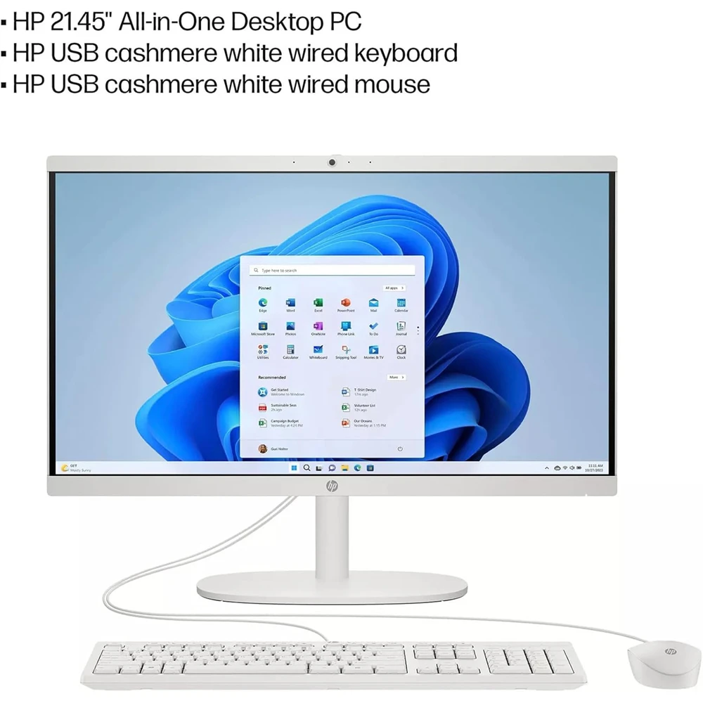 HP 21.5" All-in-One PC, 1080P FHD, Intel Celeron, 32GB RAM - Image 2