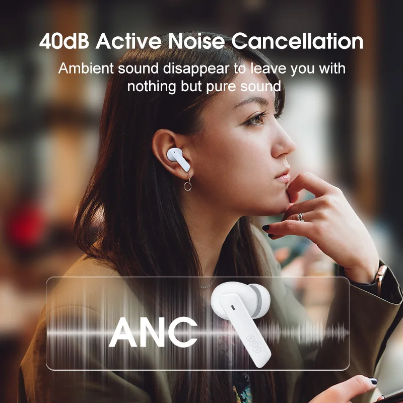 QCY HT05 ANC Wireless Earbuds—40dB Noise Block, Ultimate Clarity - Image 2